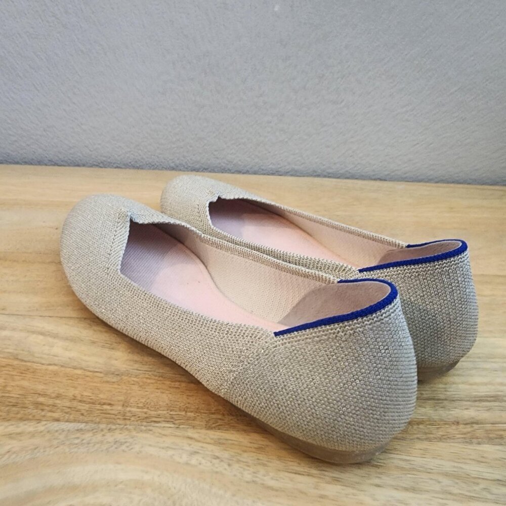 Rothy's Shoes Womens Size 12 Beige Point Flats Sustainable Washable Comfort - Picture 4 of 11